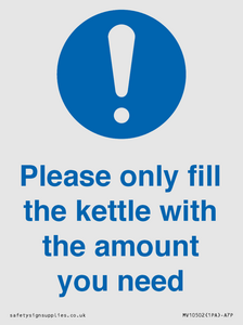Please only fill the kettle with the amount you need